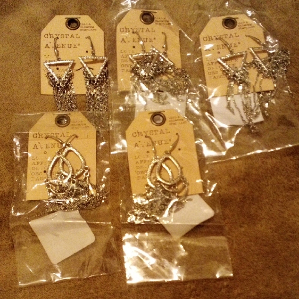 Crystal Avenue Silver Earrings